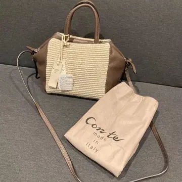 [ 5959 ] 택 포함 새상품 con te Italy 천연 가죽 숄더백