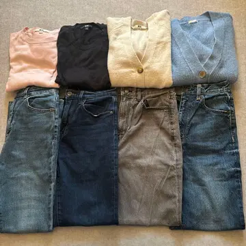 유니클로 GU 스웨터 데님 묶음 판매 M 사이즈 L 사이즈