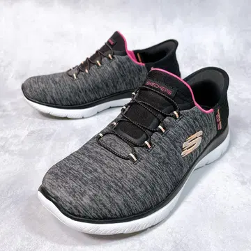 새상품급 [스케쳐스] 슬립인즈 (24.5) 경량 스니커즈 블랙