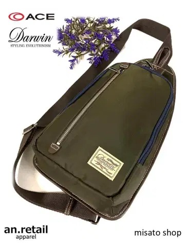 ACE Darwin 에이스  남성용 바디백 카키 새상품급