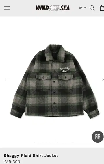 WIND AND SEA Shaggy Plaid Shirt Jacket