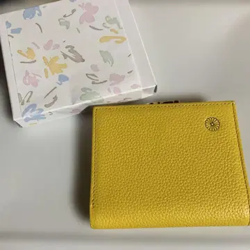 황거 지갑 옐로우 컬러 이단 접이식