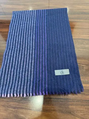 ck 네이비 퍼플 스트라이프 머플러