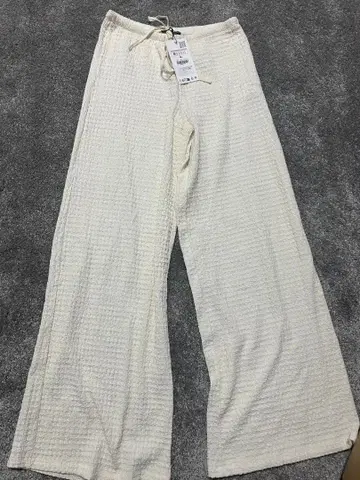 아이보리 와이드 팬츠 드로우 스트링