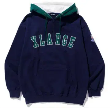 XLARGE 하프 지퍼 후드티 네이비 L 사이즈