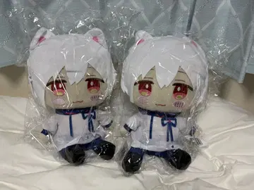 앉은 봉제 인형 마후마후 2개 세트