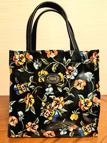 FEILER 페이러 백 토트백 블랙 플라워