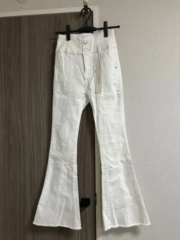 ROYAL PARTY 하이웨스트 플레어 데님 M