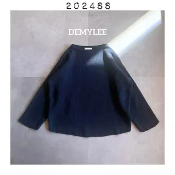 [ 새상품급 ] DEMYLEE 크루넥 코튼 니트 네이비