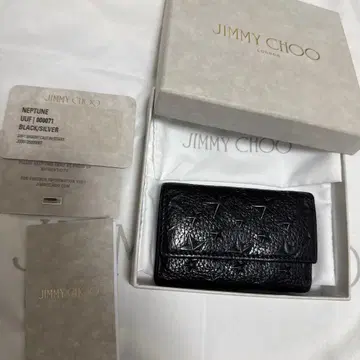 JIMMY CHOO 블랙 가죽 키케이스