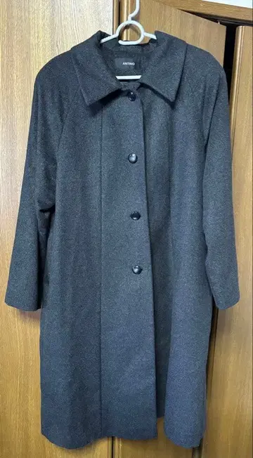 ANTINO 캐시미어 100 다크 그레이 코트