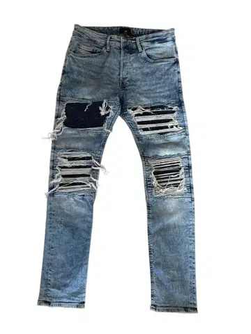 H&M 데미지 가공 스키니 데님 팬츠