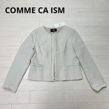COMME CA ISM 컴시즘 노카라 트위드 자켓