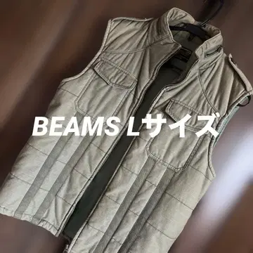 빔즈 beams 카키 다운 베스트 L size