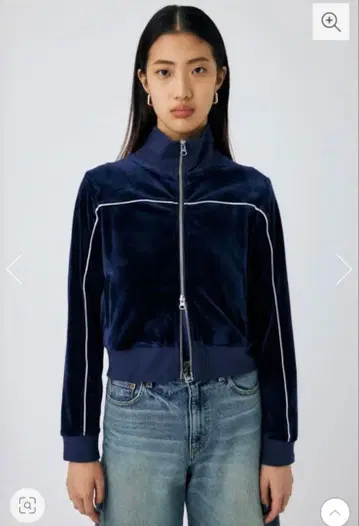 MOUSSY / 파이핑 벨루어 트랙 자켓