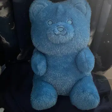 다이토 한정판 초 거대!! 곰 구미 반짝이는 봉제 인형 파랑 그레이프