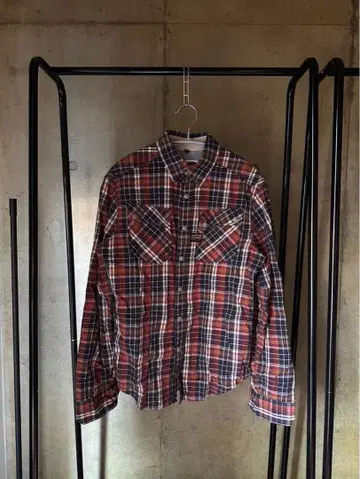 지스타 로우 체크 무늬 셔츠 S 사이즈