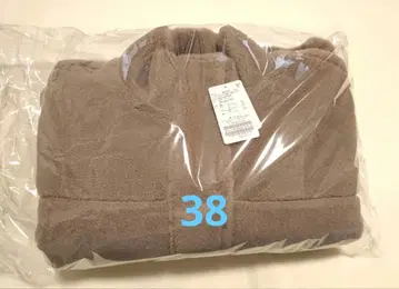 택 포함 새상품 FRAMeWORK 울 보아 스탠드 블루종 베이지 38