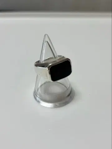 Biju mam 실버 오닉스 반지 9호