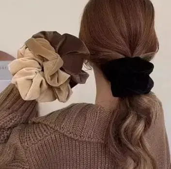 헤어 스크런치 빈티지 벨벳 헤어 액세서리