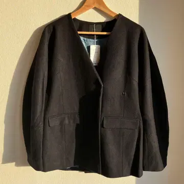 KBF 라운드 슬리브 노카라 자켓 코트 다크 네이비 새상품