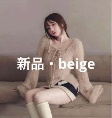 [새상품] andmary Abbie fur tops Beige