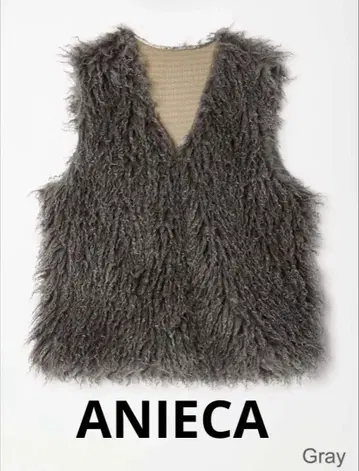 ANIECA 컬리 퍼 베스트