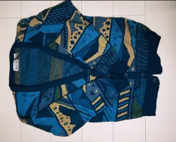 CITY STREETS 기하학 패턴 가디건 L