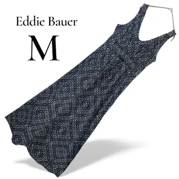 Eddie Bauer [ M ] 슬리브리스 롱 원피스 리본 무늬