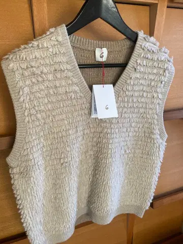 [ 새상품 미사용 ] 6(ROKU) LOOP PATCH KNIT VEST