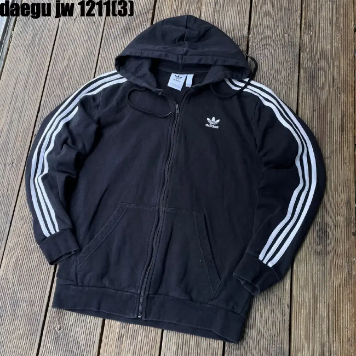 Adidas hooded zip-up L