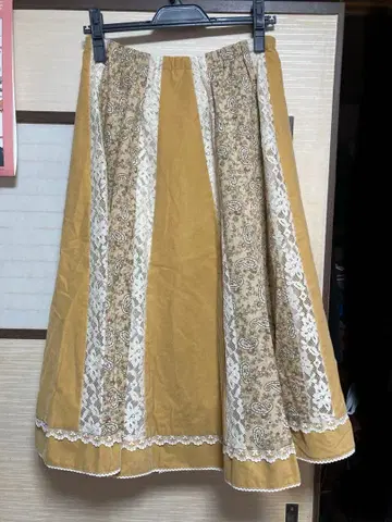 파나마 보이 구제 의류 플레어 스커트 패치워크 리메이크