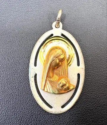 성모자상 목걸이 탑 약 4cm