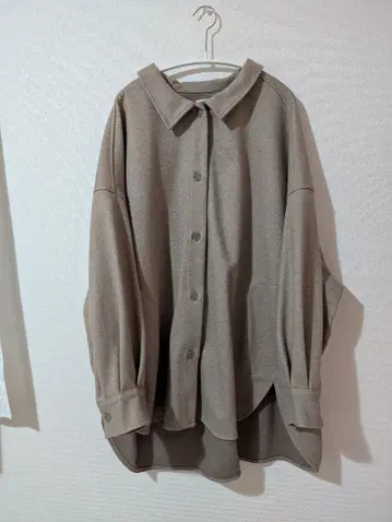 카라 부착 자켓 베이지