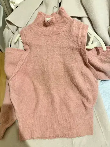 snidel 핑크 오프숄더 스웨터