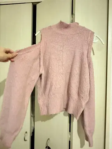 snidel 핑크 오프숄더 스웨터