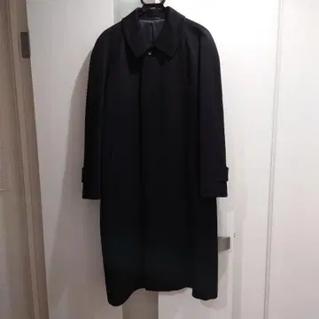 캐시미어 혼방 울 롱 코트 (캐시미어 10%) 블랙