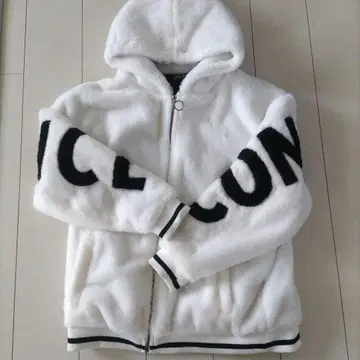 화이트 플리스 자켓