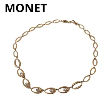반짝이는 MONET 목걸이 체인 큐빅 빈티지