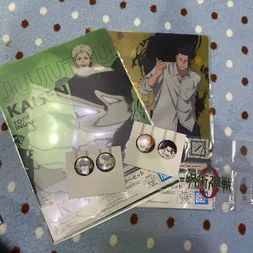 주술회전 1번 복권 클리어 파일 배지 세트