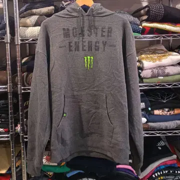 몬스터 에너지 기업 프린트 후드티 다크 그레이