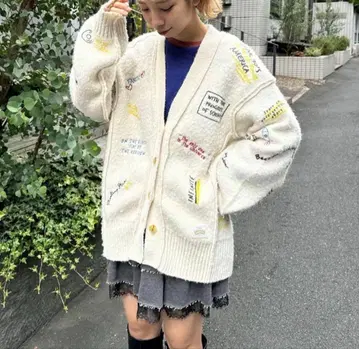 HELLO SAN FRANCISCO 손글씨 자수 가디건