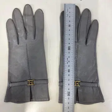 미사용품 천연 가죽 그레이