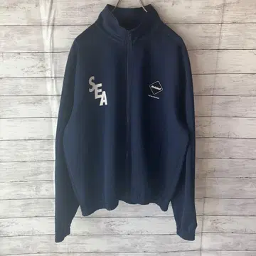 FCRB Wind and Sea 트랙 자켓 네이비