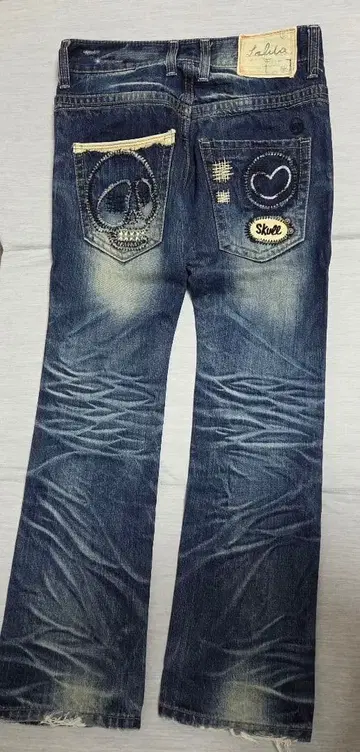 Lelita 자수 디자인 스트레이트 데님 스컬