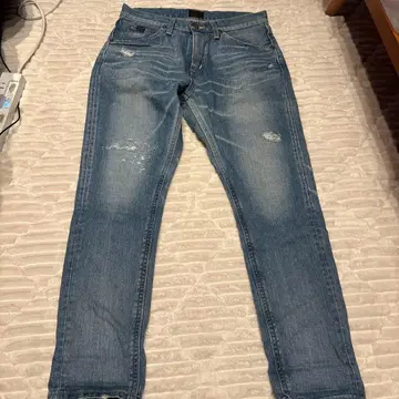 리 나노 유니버스 데미지 가공 슬림핏 데님