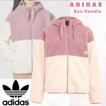 adidas 여성용 오버 사이즈 핏 보아 풀 지퍼 자켓