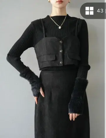 미사용 새상품 lumier 베스트&스커트 셋업