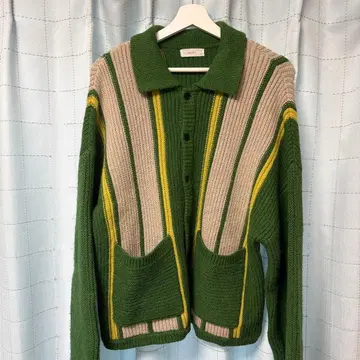 MUHE'T 스트라이프 니트 가디건