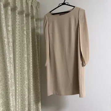 NOUQUE 베이지 긴팔 원피스 38